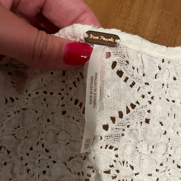 NWOT Free People white Lace Top never worn - Picture 5 of 5